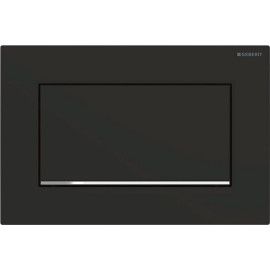 Placa de comando de descarga Sigma30, para descarga interrompível, aparafusável, lacado mate preto, com revestimento easy-to-c
