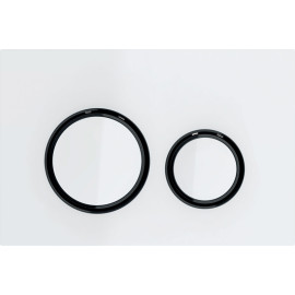 Placa de comando de descarga Sigma21, para descarga dupla, cor de metal cromado preto, branco, Geberit 115.651.SI.1