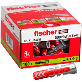 Buchas Duopower 8x40, caixa de 100 un, Fischer
