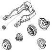 Conjunto membrana+alavanca Oli120 Plus, OLI CS07000012001