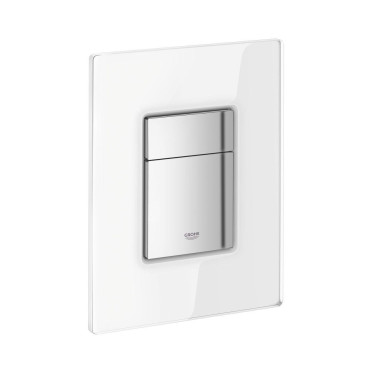 Placa de comando de descarga Skate Cosmopolitan Glass vidro branco, Grohe 38845LS0