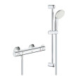 Conjunto de duche com misturadora termostática Grohtherm 800 e rampa Tempesta 100 , Grohe 34565001