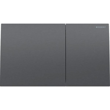 Placa de comando Sigma70 quadrada, dupla descarga, para autoclismo de interior Sigma, preto cromado easy-to-clean, Geberit 115.6