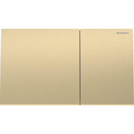 Placa de comando Sigma70 quadrada, dupla descarga, para autoclismo de interior Sigma, latão easy-to-clean, Geberit 115.622.QF.1