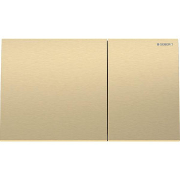 Placa de comando Sigma70 quadrada, dupla descarga, para autoclismo de interior Sigma, latão easy-to-clean, Geberit 115.622.QF.1