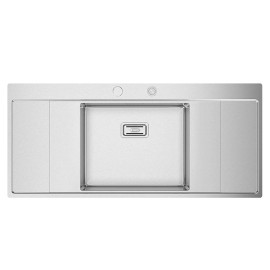 Lava-louça XERON B 50, cuba ao centro, 1160x520 mm, com válvula e sifão incluídos, Rodi L08X2MO1F443A2