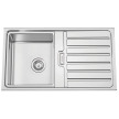 Lava-louça FUSION86, 1 cuba, 860x500 mm, com válvula e sifão incluídos, Rodi G16S7KH1S320A0