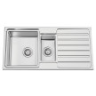 Lava-louça FUSION100, 2 cubas, 1000x500 mm, com válvulas e sifão incluídos, Rodi G16S7KL3S323A0