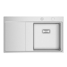 Lava-louça XERON 86, cuba à direita, 860x520 mm, com válvula e sifão incluídos, Rodi L08X2MH1F143A2