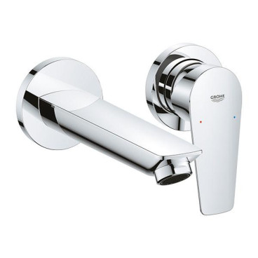 Torneira monocomando de lavatório 2 furos, com montagem na parede(inclui encastrável), Bauedge, Grohe 20474001