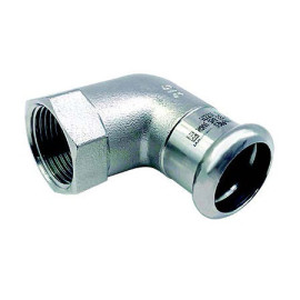 Joelho 90º fêmea 28 x 1/2'' inox AISI 316L de cravar Inoxpres