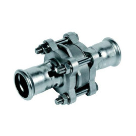 Válvula retenção 3 peças 42 mm inox AISI 316L de cravar Inoxpres