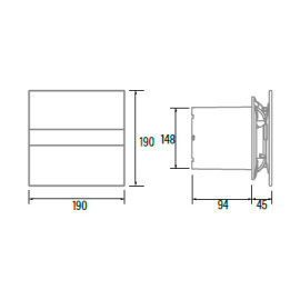 Extrator E Glass E-150 G branco, saída 150 mm, 350 m3/h, CATA 00902000