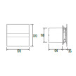 Extrator E Glass E-120 GT, saída 120 mm, 210 m3/h, com temporizador 3 a 15 min, CATA 00901100