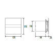 Extrator E Glass E-120 GTH, saída 120 mm, 210 m3/h, com detetor de humidade e temporizador, CATA 00901200