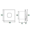 Extrator SILENTIS 15, saída 150mm, 320 m3/h, CATA 01090000