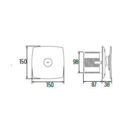 Extrator X-MART MATIC 10 branco, saída 100 mm, 98 m3/h, CATA 01015000