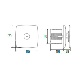 Extrator X-MART MATIC 12 branco, saída 120 mm, 190 m3/h, CATA 01025000
