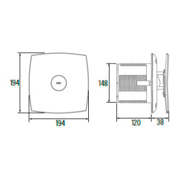 Extrator X-MART MATIC 15 branco, saída 150 mm, 320 m3/h, CATA 01035000