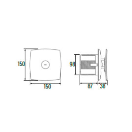Extrator X-MART MATIC INOX 10, saída 100 mm, 98 m3/h, CATA 01045000