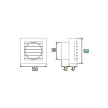 Extrator B10 MATIC TIMER, saída 100mm, 98 m3/h, abertura e fecho automático, temporizador, CATA 00916000