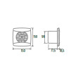 Extrator U-Confort UC-10 TIMER branco, saída 100 mm, 110 m3/h, com temporizador, CATA 01200100