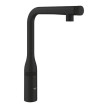 Torneira monocomando de cozinha bica L com chuveiro extraível Essence Smartcontrol, preto mate, Grohe 31928KF0