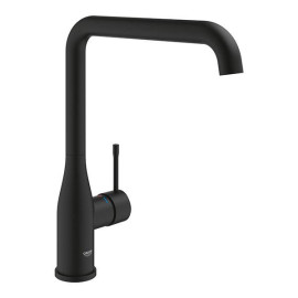 Torneira monocomando de cozinha bica L Essence, preto mate, Grohe 30505KF0
