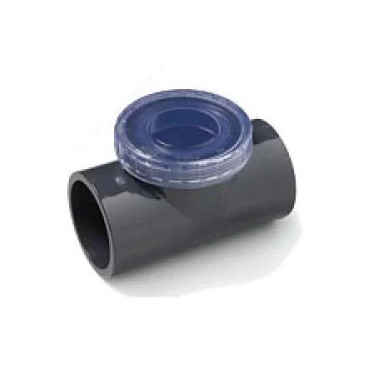 Válvula retenção 50 mm com visor, PVC pressão colar, EPDM, EN1452-3, PN10
