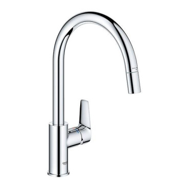 Torneira monocomando de cozinha bica alta com chuveiro Bauedge, Grohe 30536000