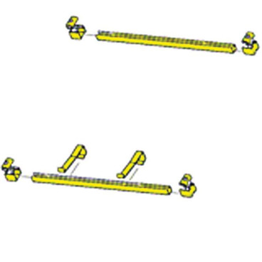 WMT 1 Estrutura de alumínio de suporte 1º coletor vertical FCC-2S para telhado inclinado, Vulcano 7709600087 (7747025399 + 770