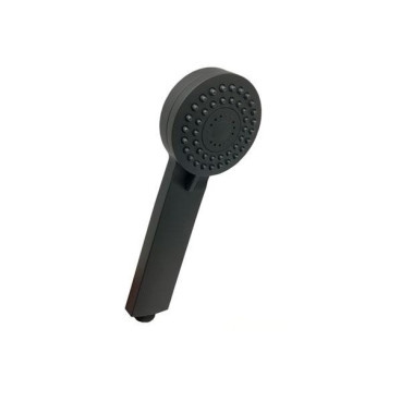 Chuveiro de mão 3 funções redondo preto mate