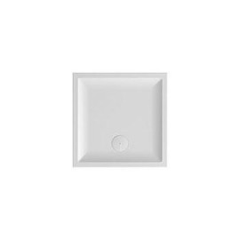 Base duche VITA 800x800x55, Quadrada, pousar, texturada stone, branco mate, Sanitana S20211600006400