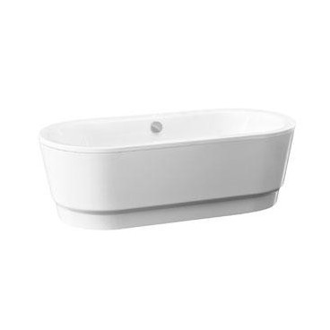 Banheira simples QUEEN 1800X800, oval, freestanding, em aço esmaltado, branco, Sanitana S30002212100000