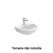 Lavatório CENT 45 mural (450x400x200) com furo para torneira, com furo de nível, branco, Sanitana S10208817200000