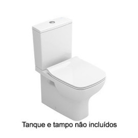 Sanita compacta POP SQUARE, BTW Rimless, descarga dual, branco, Sanitana S10204081700000