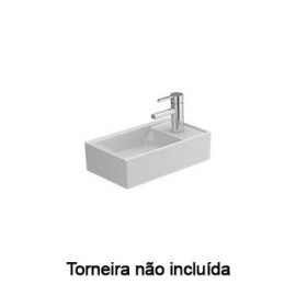 Lavatório ALBUS 40, pousar-mural (400x230x110) com furo para torneira, sem furo de nível, branco, Sanitana S10203116400000