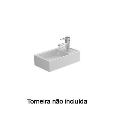 Lavatório ALBUS 40, pousar-mural (400x230x110) com furo para torneira, sem furo de nível, branco, Sanitana S10203116400000