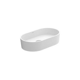 Lavatório HELM, ROUND, Solid Surface, de pousar, branco, Sanitana S20208400000000