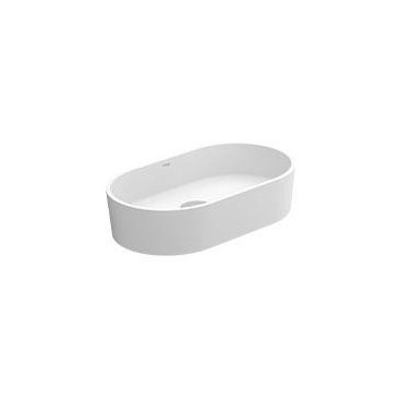 Lavatório HELM, ROUND, Solid Surface, de pousar, branco, Sanitana S20208400000000