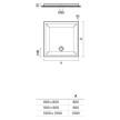 Base duche VITA 900x900x55, Quadrada, pousar, texturada stone, branco mate , Sanitana S20211500006400