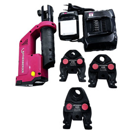 Máquina de prensar ROMAX Compact III, com bateria CAS e matrizes U 16, 20 e 25 mm, Rothenberger 1000004281