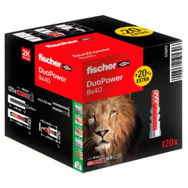 Buchas Duopower 8x40, caixa de 120 un, Fischer