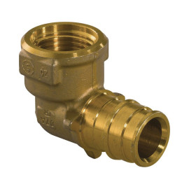 Joelho fêmea 16 mm x 1/2'' latão Q&E para PEX, Uponor 1145644