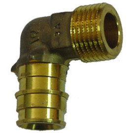 Joelho macho 20 mm x 3/4'' latão Q&E para PEX, Uponor 1145672