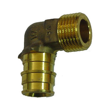 Joelho macho 20 mm x 3/4'' latão Q&E para PEX, Uponor 1145672