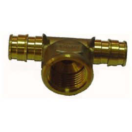Tê fêmea 20 mm x 1/2'' latão Q&E para PEX, Uponor 1145692
