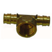 Tê fêmea 25 mm x 3/4'' latão Q&E para PEX, Uponor 1145693