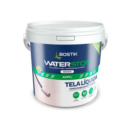 Tela líquida impermeabilizante Waterstop de base acrílica branca 5 kg, Bostik