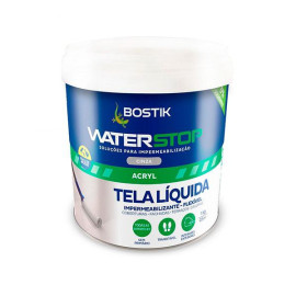 Tela líquida impermeabilizante Waterstop de base acrílica cinza 1 kg, Bostik